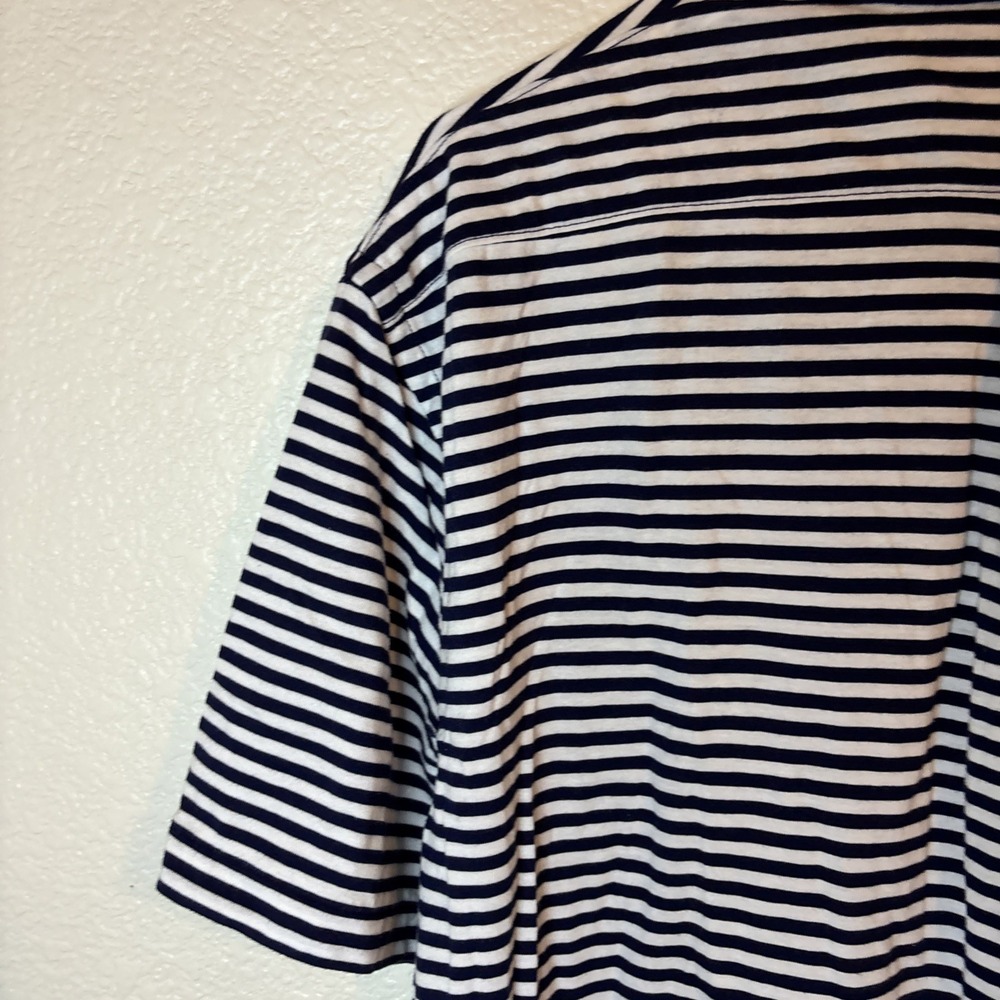 POLO RALPH LAUREN DESIGNER POLO SHIRT Mens XL‎ Striped Blue & white - Picture 15 of 16